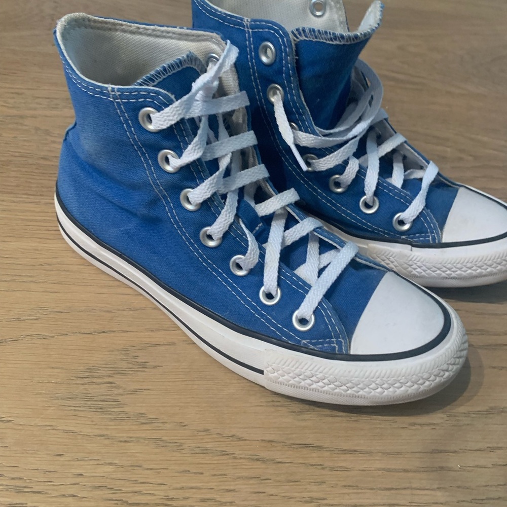Converse Blue and White Chuck Taylor High-Top Sneakers